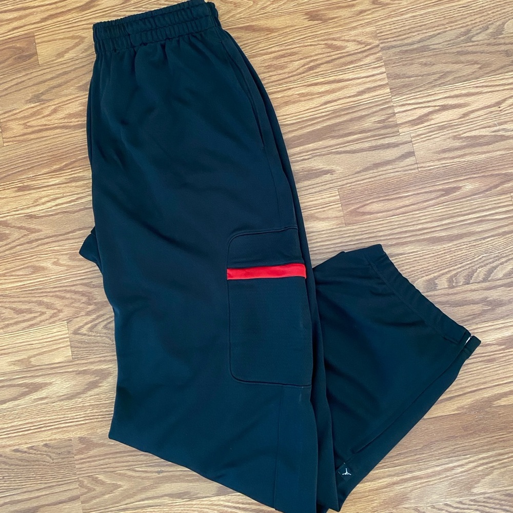 Rare! Jordan Black and Red Men's Sweat Pants